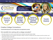 Tablet Screenshot of creativecollegeconnections.com